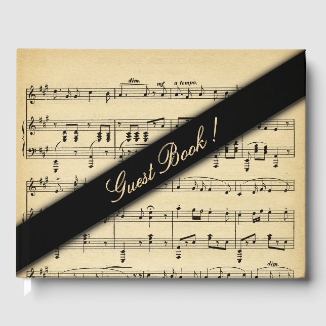 Antik notbladsgästbok gästböcker (Framsida)