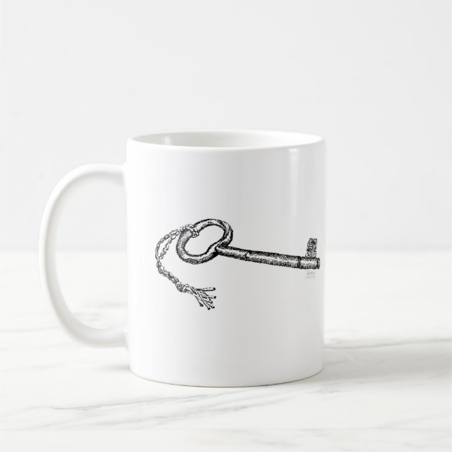 Antik nyckel kaffemugg (Vänster)
