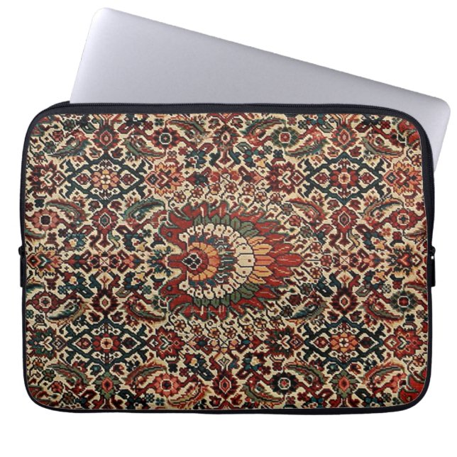 Antik orientalisk turkisk persisk matta laptop fodral (Framsidan)