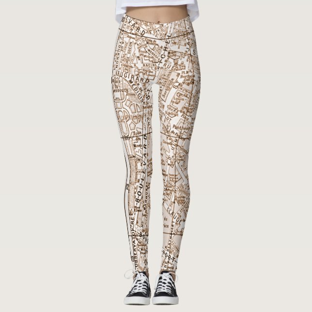 Antik Paris gatakarta Leggings (Framsida)