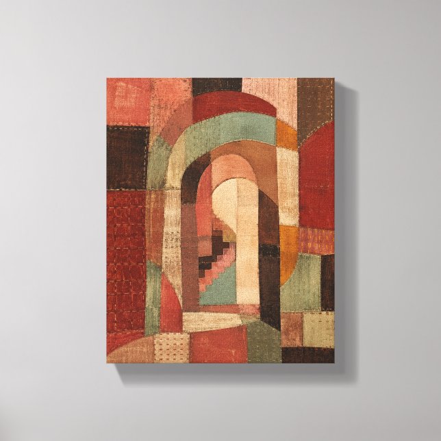 Antik patchworkpassage Geometrisk textil Canvas (Framsida)