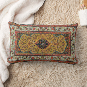 Antik persisk matta Elegant design Lumbarkudde