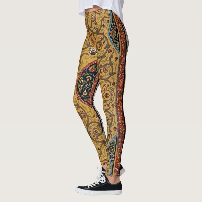 Antik persisk rik matta elegant mattor leggings (Vänster)