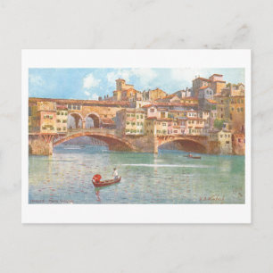 Antik Ponte Vecchio, Florens, Italien Vykort