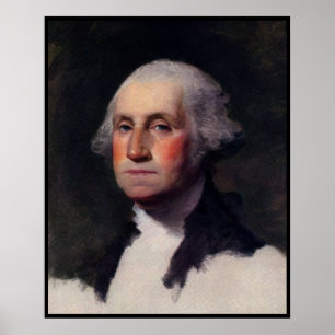 Antik presidentporträtt av George Washington Poster