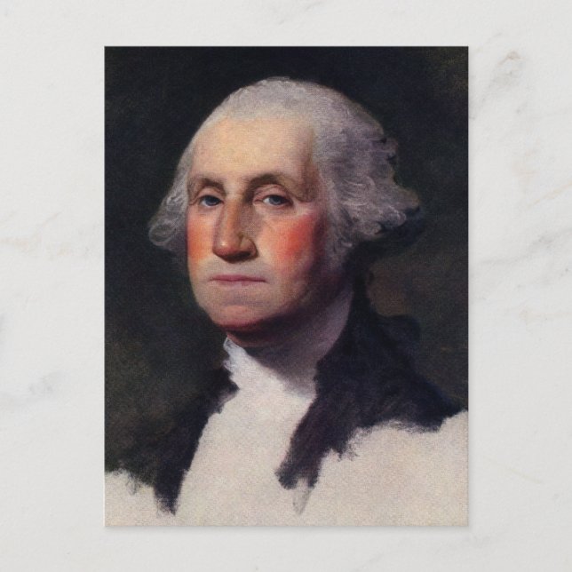Antik presidentporträtt av George Washington Vykort (Framsida)