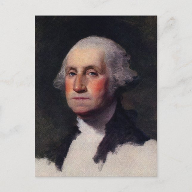 Antik presidentporträtt av George Washington Vykort (Framsida)