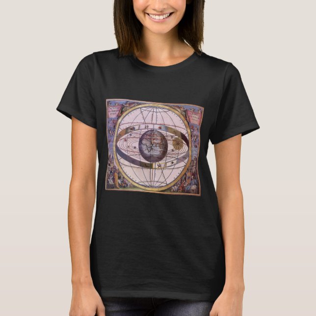 Antik Ptolemaisk solsystem, Andreas Cellarius Tee Shirt (Framsida)