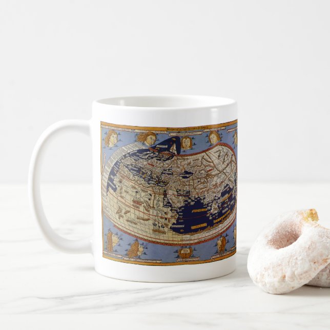 Antik Ptolemaisk världskarta, Johannes från Arnshe Kaffemugg (Med munk)