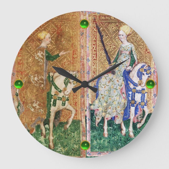 ANTIK RENAISSANCE-TAROT/DAM AV MYNTOCH SVÄRD STOR KLOCKA (Framsida)
