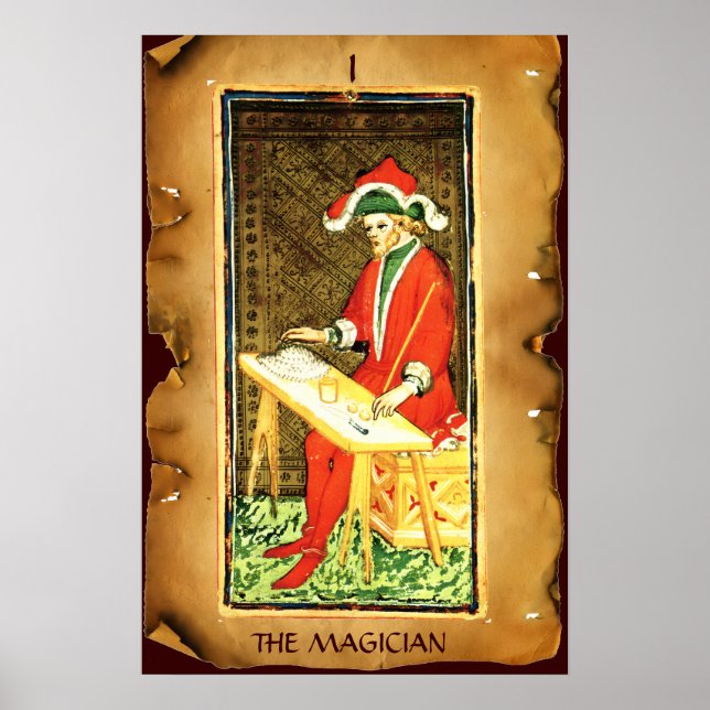 ANTIK RENAISSANCE TAROTKORT 1 / MAGIKERN POSTER (Framsidan)