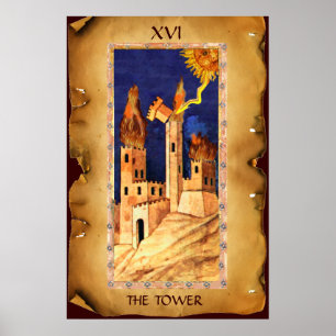 ANTIK RENÄSSANS TAROTKORT 16 / TORNET POSTER