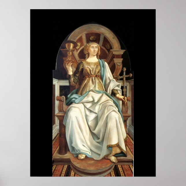 ANTIK RENÄSSANS TAROTKORT  5 / PÅVEN POSTER (Framsidan)