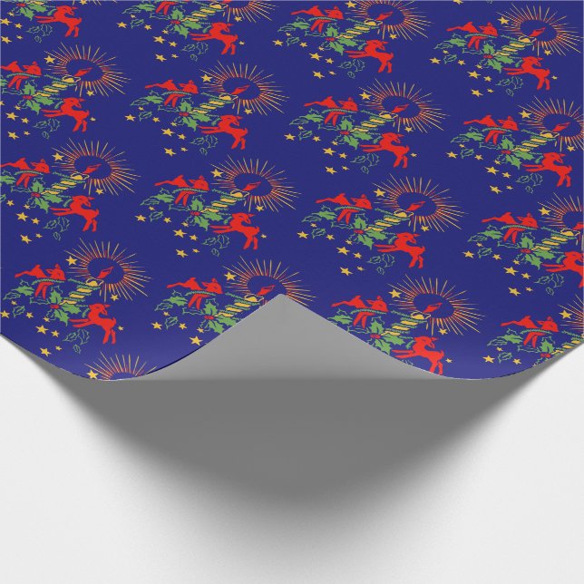 Antik renjul som slår in papper presentpapper (Hörn)