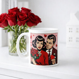 Antik Romantik Serietidning Alla Hjärtans Dag Pres Kaffemugg