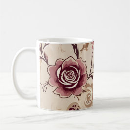 Antik Ros Botanisk Kaffemugg