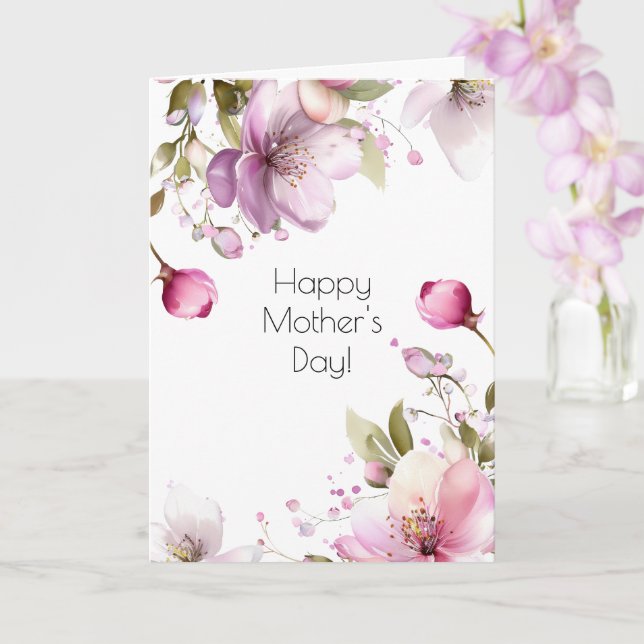 Antik Ros Morsdags Kort (Orkide)