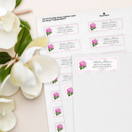 Antik Rosa Hydrangea Returadressetikett Returadress Etikett