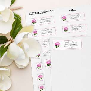 Antik Rosa Hydrangea Returadressetikett Returadress Etikett