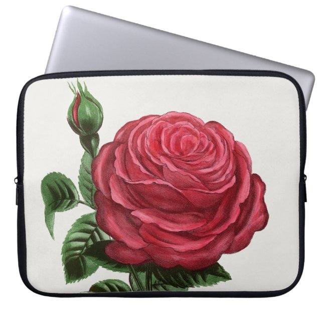 Antik roselitografi, François-Frédéric Grobon Laptop Fodral (Framsidan)
