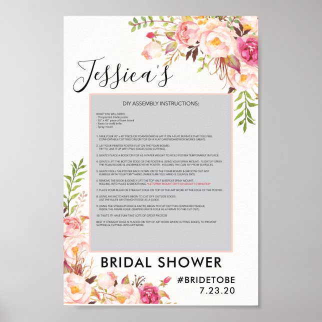 Antik rosfoto rekvisita affisch ram (Framsidan)