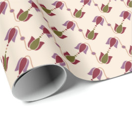 Antik Rubinfärg, Mässing, Brons och Fuchsia Blommo Presentpapper