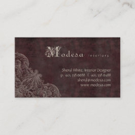 Antik rullavisitkortinredingsdesign Burgu Visitkort