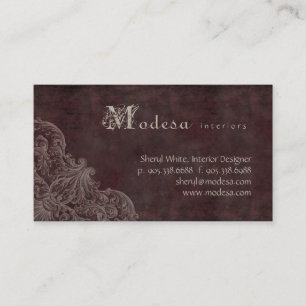 Antik rullavisitkortinredingsdesign Burgu Visitkort
