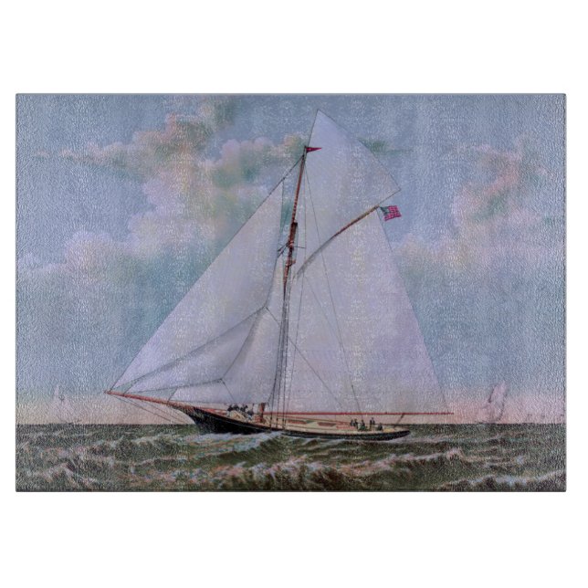 Antik segelfartyg slup yacht segelbåt ocean (Framsidan)
