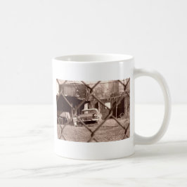 antik sepia tonar bilbilden kaffemugg