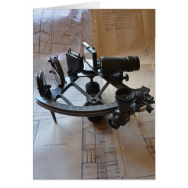 Antik Sextant Hälsningskort