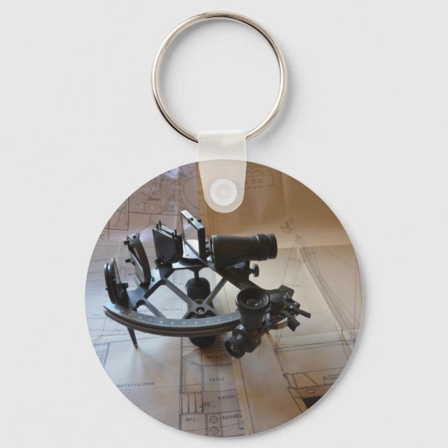 Antik Sextant Nyckelring (Framsida)
