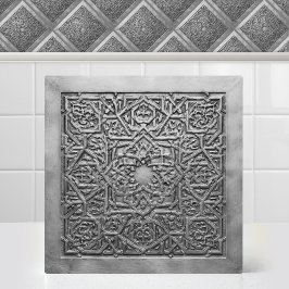 Antik silver Marockansk arabesk geometrisk Kakelplatta