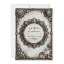 Antik silver utsmyckad Mandala ram Bröllop