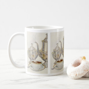 Antik silverkaffeservis kaffemugg