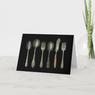 Antik Silverware Kort