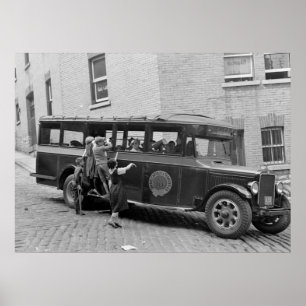 Antik skolbuss, 30-tal poster