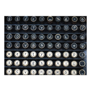 Antik skrivmaskin fototryck