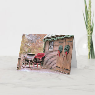 Antik Sleigh Helgkort