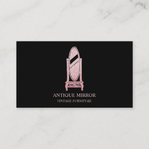Antik spegel Vintage hem inredning Visitkort