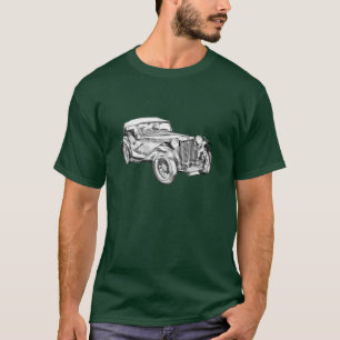 Antik sportbilillustration för Mg Tc Tröja