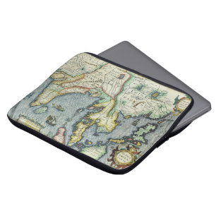 Antik sydostasiatisk karta av Mercator / Hondius Laptop Fodral