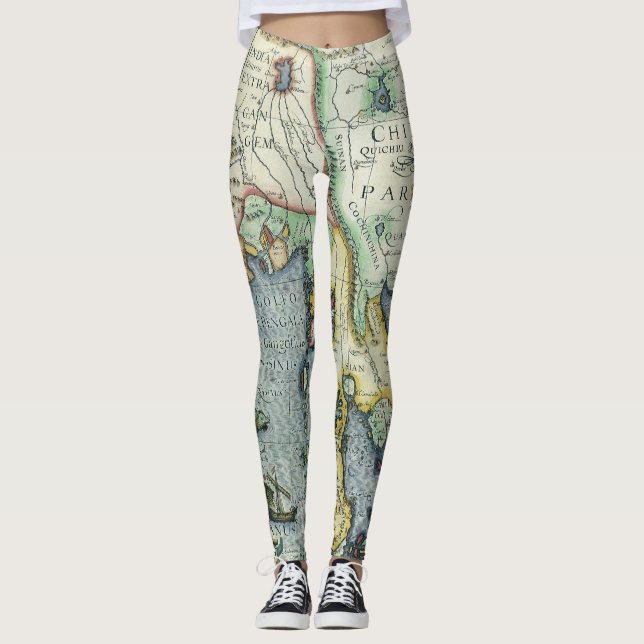 Antik sydostasiatisk karta av Mercator / Hondius Leggings (Framsida)