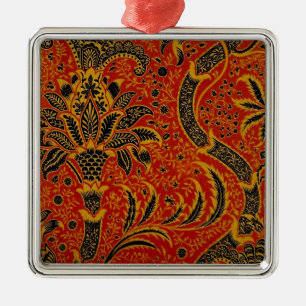 Antik tapet William Morris Indien Julgransprydnad Metall