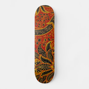 Antik tapet William Morris Indien Old School Skateboard Bräda 18 Cm