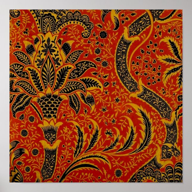 Antik tapet William Morris Indien Poster (Framsidan)