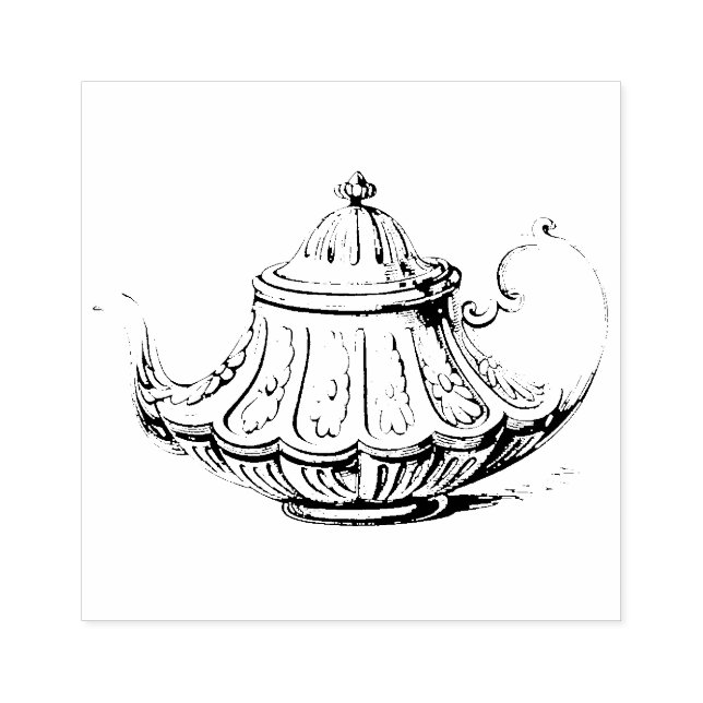 Antik Tekannas Illustration Stämpel (Tryck)