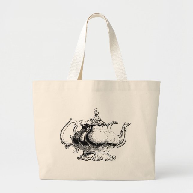 Antik Tekopp Totebag Jumbo Tygkasse (Framsidan)