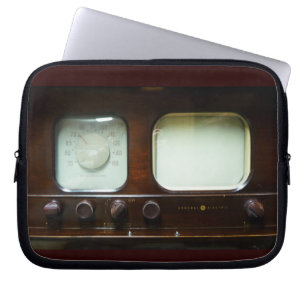 Antik television och radio laptop fodral