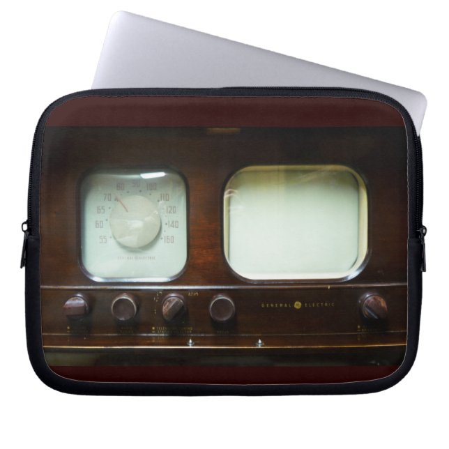 Antik television och radio laptop fodral (Framsidan)